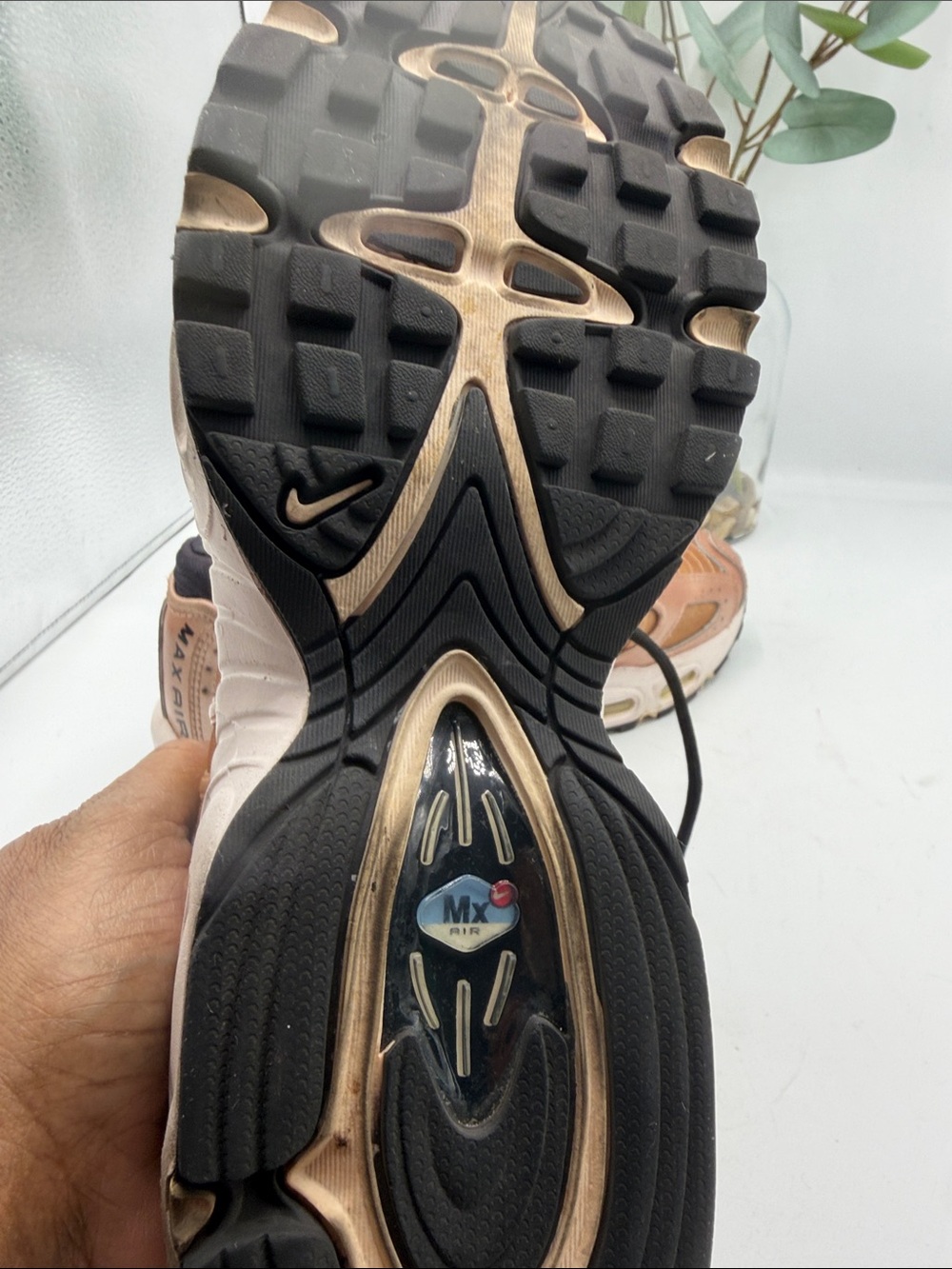 Nike Air Max Women’s Metallic Copper Athletic Sneakers with Black Accents - Picture 7 of 8